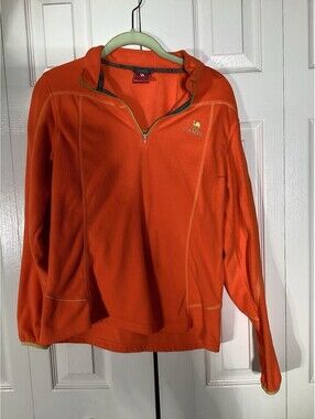Camel Quarter Zip Fleece Pullover Women’s Large Orange Joe Camel M Excellent